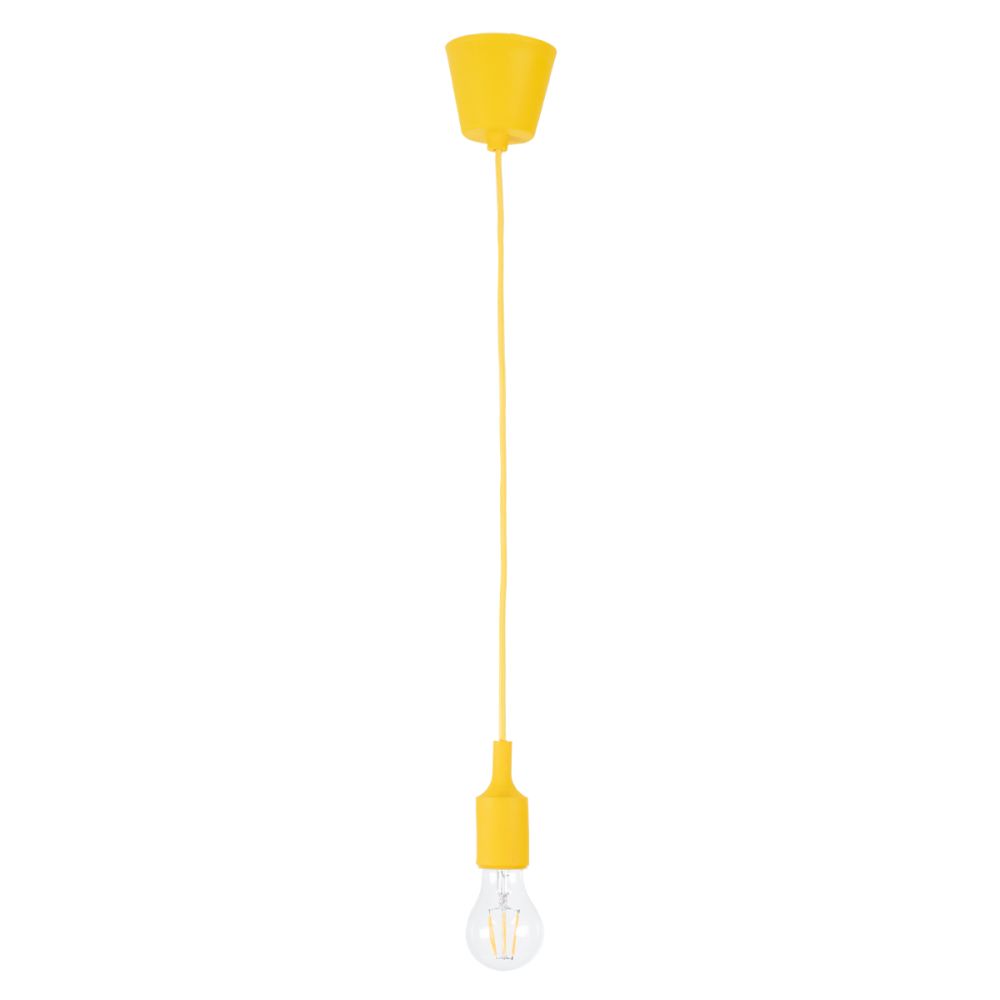 GLOBOSTAR® CABLITO 61555 Μοντέρνο Κρεμαστό Φωτιστικό Οροφής με Ντουί 1 x E27 AC 220-240V IP20 - Κίτρινο - Μ4 x Π4 x Υ110cm