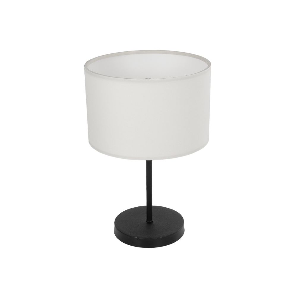 GLOBOSTAR® LARA 204-0075 Μοντέρνο Επιτραπέζιο Φωτιστικό Πορτατίφ με Ντουί 1 x E27 AC 220-240V IP20 - Μαύρο & Μπεζ - Μ24 x Π24 x Υ36cm