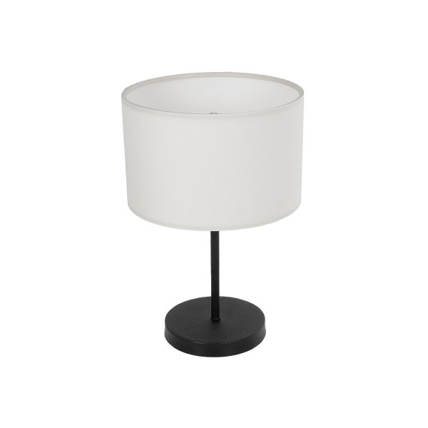 GLOBOSTAR® LARA 204-0075 Μοντέρνο Επιτραπέζιο Φωτιστικό Πορτατίφ με Ντουί 1 x E27 AC 220-240V IP20 - Μαύρο & Μπεζ - Μ24 x Π24 x Υ36cm