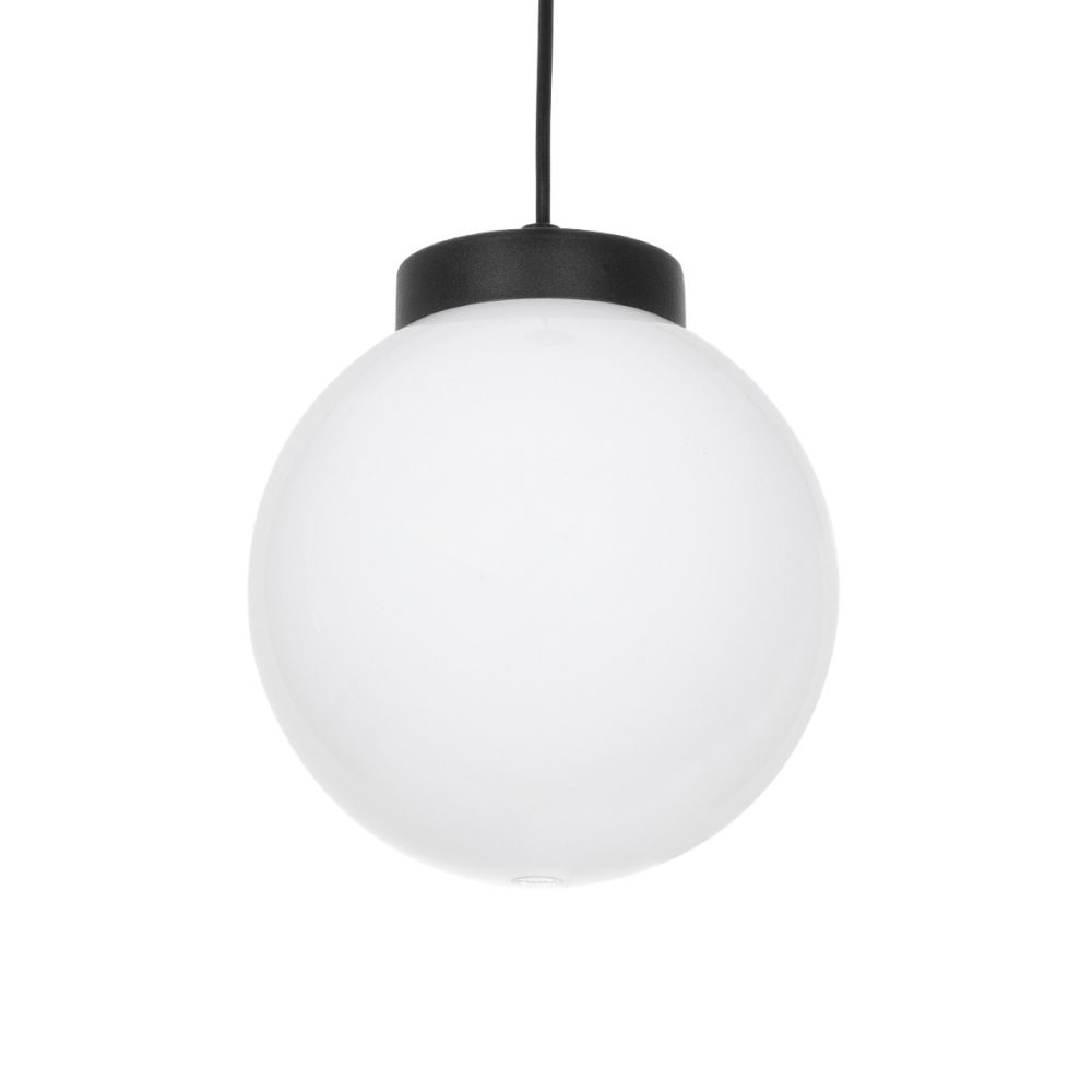 GLOBOSTAR® AGROS 61591 Μοντέρνο Κρεμαστό Φωτιστικό Οροφής με Ντουί 1 x E27 AC 220-240V IP65 - Λευκό & Μάυρο - Μ20 x Π20 x Υ22cm