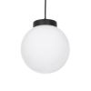 GLOBOSTAR® AGROS 61591 Μοντέρνο Κρεμαστό Φωτιστικό Οροφής με Ντουί 1 x E27 AC 220-240V Αδιάβροχο IP65 - Λευκό & Μαύρο - Μ20 x Π20 x Υ22cm