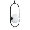 GLOBOSTAR® HAMBURG 00589 Μοντέρνο Κρεμαστό Φωτιστικό Οροφής με Ντουί 1 x G9 AC 220-240V IP20 - Μαύρο & Λευκό - Μ20 x Π15 x Υ40cm