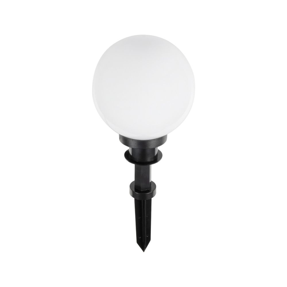 GLOBOSTAR® AGROS 61593 Φωτιστικό Κήπου / Καρφωτό με Ντουί 1 x E27 AC 220-240V Αδιάβροχο IP65 - Λευκό & Μάυρο - Μ20 x Π20 x Υ54cm