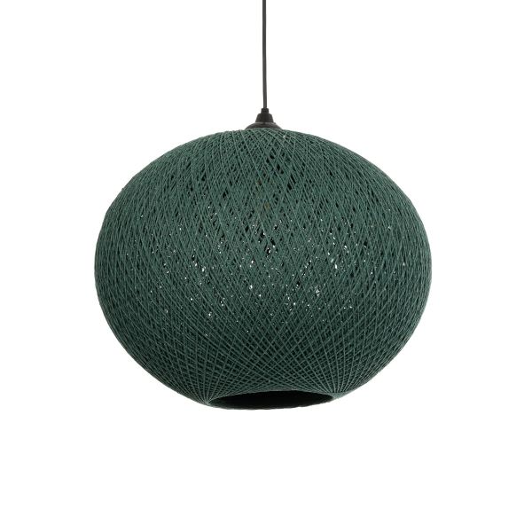 GLOBOSTAR® SOLEI 205-0013 Boho Κρεμαστό Φωτιστικό Οροφής με Ντουί 1 x E27 AC 220-240V IP20 - Πράσινο - M40 x Π40 x Υ45cm