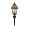GloboStar® SOLME 203-0218 Vintage Καρφωτό Φωτιστικό Φαναράκι Μονόφωτο 1 x E27 IP44 Χάλκινο & Διάφανο Πλαστικό - Μ22 x Π22 x Υ35cm