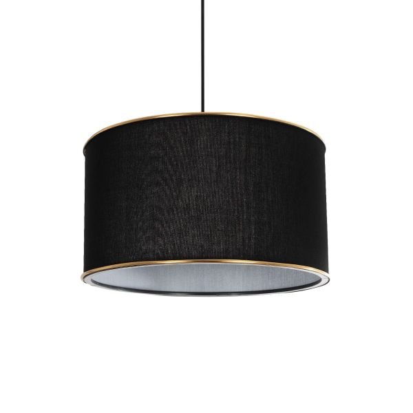 GLOBOSTAR® LOFTY 204-0092 Μοντέρνο Κρεμαστό Φωτιστικό Οροφής με Ντουί 1 x E27 AC 220-240V IP20 - Μαύρο - Μ37 x Π37 x Υ21cm