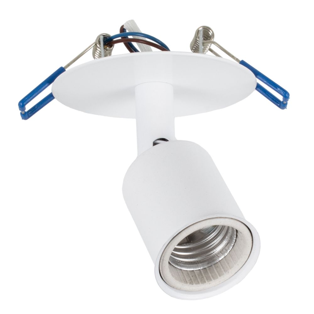 GLOBOSTAR® SARA 00848 Χωνευτό Φωτιστικό Οροφής με Ντουί 1 x E27 AC 220-240V IP20 - Λευκό - Μ8 x Π8 x Υ11cm / Q5.5cm