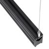 GloboStar® OFFICE 61023-P Γραμμικό Κρεμαστό Φωτιστικό Linear LED 18W 2230lm 120° AC 220-240V Μ120 x Π2 x Υ4cm Ψυχρό Λευκό 6000K - Μαύρο - 3 Years Warranty