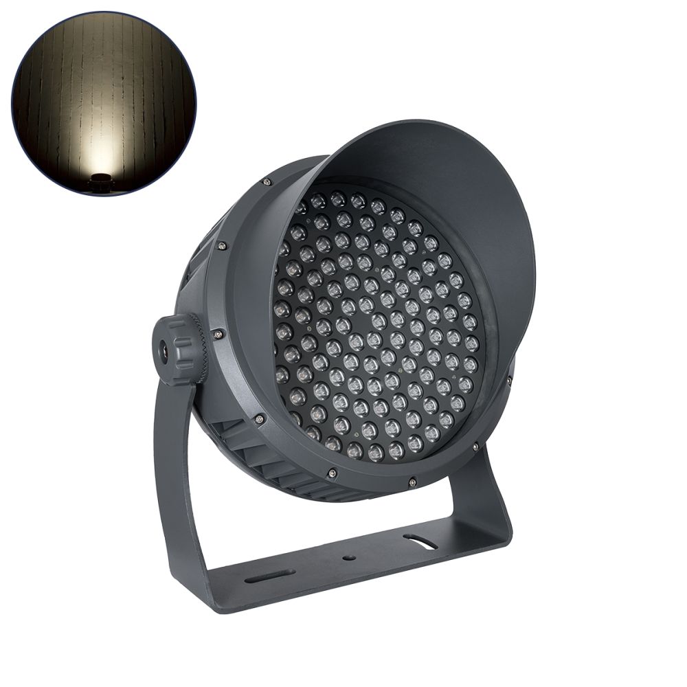 GLOBOSTAR® FLOODIMO 90750 Προβολέας Σποτ Wall Washer με Αντιθαμβωτική Γρίλια LED 150W 14250lm 10° AC 220-240V Αδιάβροχο IP67 Φυσικό Λευκό 4500K - Bridgelux SMD Chip - Γκρι Ανθρακί - Μ43 x Π45 x Υ46cm - 3 Χρόνια Εγγύηση