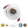 GLOBOSTAR® LEO-R 60285 Χωνευτό Κινούμενο Downlight Σποτ με Honeycomb Anti Glare Reflector LED 10W 1250lm 38° AC 220-240V IP20 Θερμό Λευκό 2700K - Bridgelux COB Chip & TÜV SÜD Driver - Λευκό Ματ - Μ8.5 x Π8.5 x Υ6.6cm / Q7.5cm - 5 Χρόνια Εγγύηση
