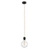 GLOBOSTAR® SHAQRA 36216 Μοντέρνο Κρεμαστό Φωτιστικό Οροφής με Ντουί 1 x E27 AC 220-240V IP20 - Μπεζ & Μαύρο - Μ4 x Π4 x Υ110cm