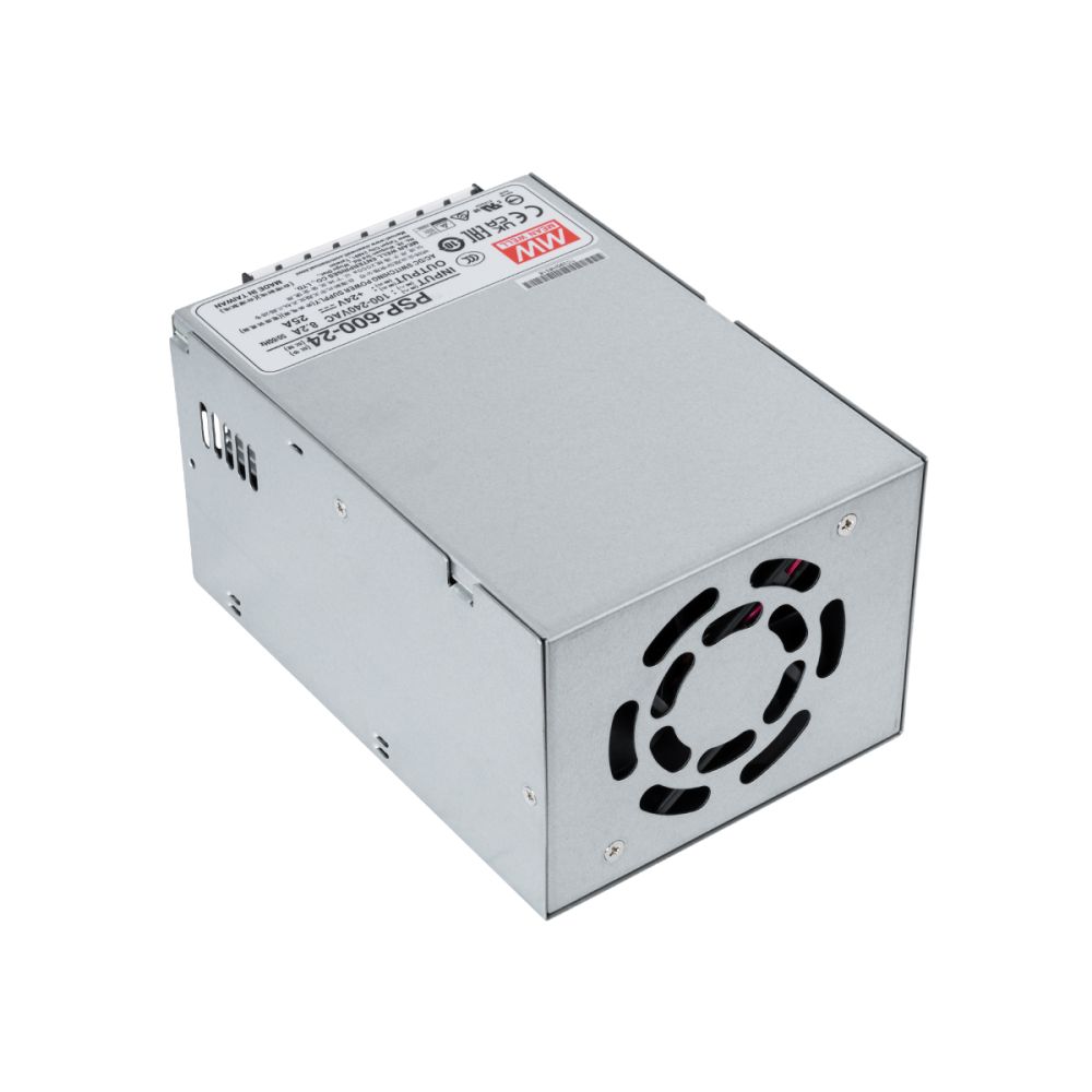 GLOBOSTAR® MEANWELL-PSP600-24 90791 Τροφοδοτικό/Μετασχηματιστής Class I PELV 600W 25A AC 220-240V σε DC 24V IP20 - Ρυθμιζόμενo από DC 20V έως DC 26.4V - Ασημί - Μ17 x Π12 x Υ9.3cm - 3 Χρόνια Εγγύηση