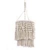 GLOBOSTAR® ALGERIA 36204 Boho Κρεμαστό Φωτιστικό Οροφής με Ντουί 1 x E27 AC 220-240V IP20 - Μπεζ - Μ30 x Π30 x Υ40cm