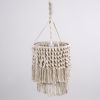 GLOBOSTAR® ALGERIA 36204 Boho Κρεμαστό Φωτιστικό Οροφής με Ντουί 1 x E27 AC 220-240V IP20 - Μπεζ - Μ30 x Π30 x Υ40cm