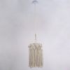 GLOBOSTAR® CONGO 36206 Boho Κρεμαστό Φωτιστικό Οροφής με Ντουί 1 x E27 AC 220-240V IP20 - Μπεζ - Μ30 x Π30 x Υ50cm