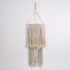 GLOBOSTAR® ZAMBIA 36208 Boho Κρεμαστό Φωτιστικό Οροφής με Ντουί 1 x E27 AC 220-240V IP20 - Μπεζ - Μ30 x Π30 x Υ60cm