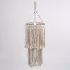 GLOBOSTAR® ZAMBIA 36208 Boho Κρεμαστό Φωτιστικό Οροφής με Ντουί 1 x E27 AC 220-240V IP20 - Μπεζ - Μ30 x Π30 x Υ60cm