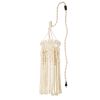 GLOBOSTAR® BAHRI 36211 Boho Κρεμαστό Φωτιστικό Οροφής με Ντουί 1 x E27 AC 220-240V IP20 - Μπεζ - Μ20 x Π20 x Υ65cm