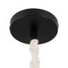 GLOBOSTAR® SHAQRA 36216 Μοντέρνο Κρεμαστό Φωτιστικό Οροφής με Ντουί 1 x E27 AC 220-240V IP20 - Μπεζ & Μαύρο - Μ4 x Π4 x Υ110cm