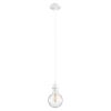 GLOBOSTAR® HANNA 36217 Μοντέρνο Κρεμαστό Φωτιστικό Οροφής με Ντουί 1 x E27 AC 220-240V IP20 - Λευκό - Μ4 x Π4 x Υ110cm
