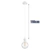 GLOBOSTAR® HANNA 36217 Μοντέρνο Κρεμαστό Φωτιστικό Οροφής με Ντουί 1 x E27 AC 220-240V IP20 - Λευκό - Μ4 x Π4 x Υ110cm