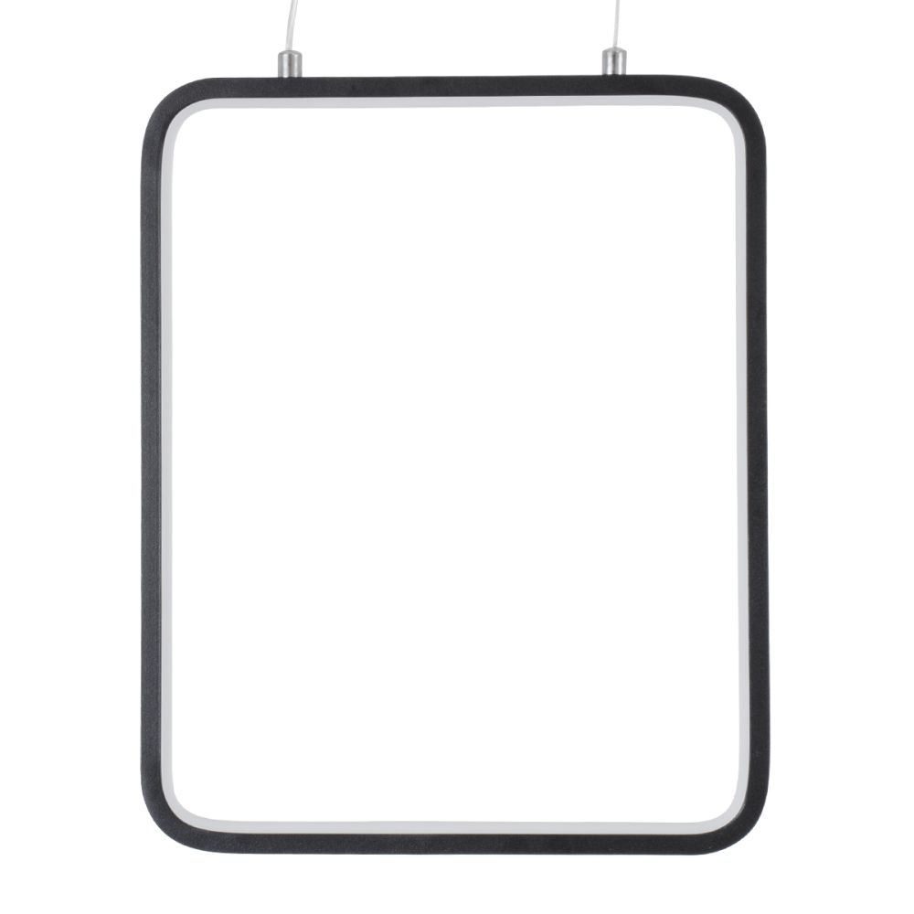 GLOBOSTAR® NEROBA 61302 Μοντέρνο Κρεμαστό Φωτιστικό Οροφής LED 18W 1980lm 360° AC 220-240V IP20 Ρυθμιζόμενο Λευκό CCT με On/Off 2700K/4500K/6000K - Lumileds SMD Chip - Μαύρο Ματ - Μ29 x Π2 x Υ36cm - 3 Χρόνια Εγγύηση