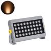 GLOBOSTAR® FLOODHENA 90445 Προβολέας Σποτ Wall Washer LED 36W 3060lm 30° AC 220-240V Αδιάβροχο IP67 Ultra Θερμό Λευκό 2200K - Bridgelux SMD Chip - Γκρι Ανθρακί - Μ30 x Π6 x Υ17cm - 3 Χρόνια Εγγύηση