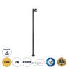 GloboStar® GARDENIA 60510 Φωτιστικό Κήπου - Πάρκου - Πλατείας - Κολωνάκι Αρχιτεκτονικού Φωτισμού Εξωτερικού Χώρου LED 7W 700lm 60° AC220-240V Αδιάβροχο IP65 - Σώμα Αλουμινίου & Tempered Glass - Μ15 x Π18 x Υ180cm - Θερμό Λευκό 2700K - Γκρι Ανθρακί - B