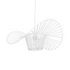 GLOBOSTAR® LUMINOVA 61465 Μοντέρνο Κρεμαστό Φωτιστικό Οροφής με Ντουί 1 x E27 AC 220-240V IP20 - Λευκό - Μ60 x Π60 x Υ25cm