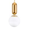 GLOBOSTAR® MAVERICK 00943 Μοντέρνο Κρεμαστό Φωτιστικό Οροφής με Ντουί 1 x E27 AC 220-240V IP20 - Χρυσό & Λευκό - Μ15 x Π15 x Υ33cm
