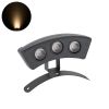 GLOBOSTAR® TREEPLANTE 90515 Κυρτή Μπάρα Φωτισμού Wall Washer για Φυτά - Δέντρα LED 3W 330lm 15° DC 24V Αδιάβροχο IP67 Θερμό Λευκό 2700K Dimmable - Bridgelux SMD Chip - Γκρι Ανθρακί - Μ11 x Π3 x Υ8.2cm - 3 Χρόνια Εγγύηση