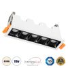 GLOBOSTAR® LUMINAR 60318 Χωνευτό Downlight Σποτ LED 10W 1400lm 36° AC 220-240V IP20 Φυσικό Λευκό 4500K - Osram SMD Chip & TÜV SÜD Driver - Λευκό & Μαύρο Ματ - Μ14.8 x Π4.3 x Υ4.5cm / Q13.5 x 3.5cm - 5 Χρόνια Εγγύηση