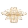 GLOBOSTAR® BALI 01758 Boho Κρεμαστό Φωτιστικό Οροφής με Ντουί 1 x E27 AC 220-240V IP20 - Μπεζ - Μ100 x Π100 x Υ60cm