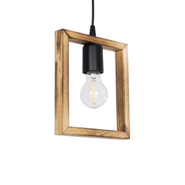 GLOBOSTAR® EDISON 203-0020 Vintage Κρεμαστό Φωτιστικό Οροφής με Ντουί 1 x E27 AC 220-240V IP20 - Μπεζ & Μαύρο - Μ19 x Π5 x Υ22cm