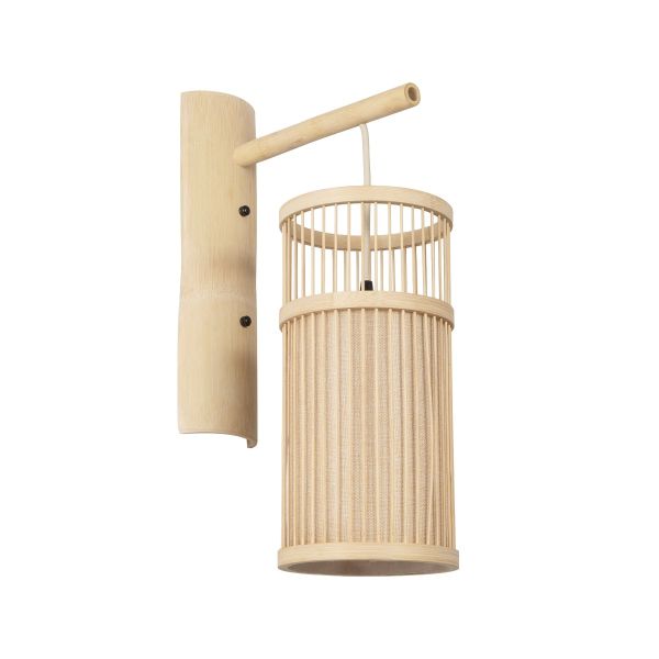 GLOBOSTAR® NOMAD 01972 Boho Φωτιστικό Τοίχου - Απλίκα με Ντουί 1 x E27 AC 220-240V IP20 - Μπεζ - Μ16 x Π28 x Υ50cm