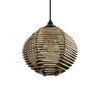GLOBOSTAR® JUTTI 205-0041 Boho Κρεμαστό Φωτιστικό Οροφής με Ντουί 1 x E27 AC 220-240V IP20 - Μπεζ - M20 x Π20 x Υ18cm