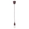 GLOBOSTAR® CABLITO 61561 Μοντέρνο Κρεμαστό Φωτιστικό Οροφής με Ντουί 1 x E27 AC 220-240V IP20 - Καφέ - Μ4 x Π4 x Υ110cm