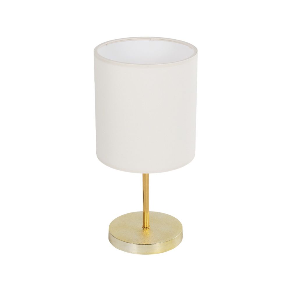 GLOBOSTAR® GLOSSY 204-0078 Μοντέρνο Επιτραπέζιο Φωτιστικό Πορτατίφ με Ντουί 1 x E27 AC 220-240V IP20 - Χρυσό & Μπεζ - Μ19 x Π19 x Υ38cm