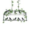 GLOBOSTAR® NEST 01646 Vintage Κρεμαστό Φωτιστικό Οροφής με Ντουί 3 x E27 AC 220-240V IP20 - Μαύρο & Πράσινο - Μ86 x Π38 x Y37cm