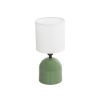 GLOBOSTAR® LOREN 204-0136 Μοντέρνο Επιτραπέζιο Φωτιστικό Πορτατίφ με Ντουί 1 x E14 AC 220-240V IP20 - Πράσινο & Μπεζ - Μ15,5 x Π15,5 x Υ33cm