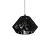 GLOBOSTAR® NUI 205-0061 Boho Κρεμαστό Φωτιστικό Οροφής με Ντουί 1 x E27 AC 220-240V IP20 - Μαύρο - M36 x Π36 x Υ27cm