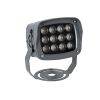 GLOBOSTAR® FLOODXENA 90122 Προβολέας Σποτ Wall Washer LED 12W 1380lm 10° AC 220-240V Αδιάβροχο IP65 Φυσικό Λευκό 4500K - Bridgelux SMD Chip - Γκρι Ανθρακί Ματ - Μ13.5 x Π11.5 x Υ15cm - 3 Χρόνια Εγγύηση