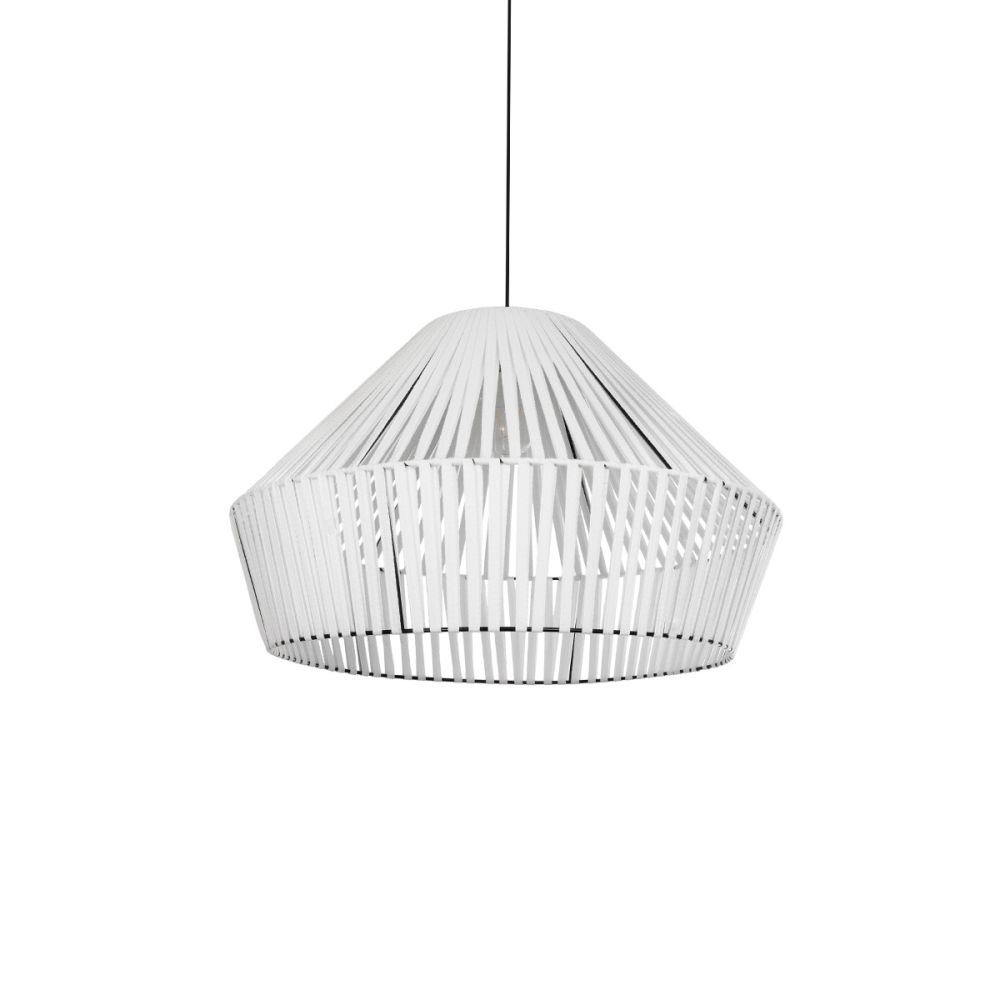 GLOBOSTAR® NUI 205-0064 Boho Κρεμαστό Φωτιστικό Οροφής με Ντουί 1 x E27 AC 220-240V IP20 - Λευκό - M60 x Π60 x Υ41cm