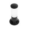 GloboStar® GARDENIO 203-0249 Μοντέρνο Επιδαπέδιο Φωτιστικό Κολωνάκι Κήπου Μονόφωτο 1 x E27 IP44 Μαύρο Πλαστικό - Μ15 x Π15 x Υ31cm