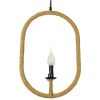 GLOBOSTAR® LINDELL 10001142 Vintage Κρεμαστό Φωτιστικό Οροφής με Ντουί 1 x E14 AC 220-240V IP20 - Μαύρο & Μπεζ - Μ35 x Π10 x Υ53cm