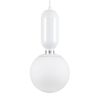 GLOBOSTAR® MAVERICK 00944 Μοντέρνο Κρεμαστό Φωτιστικό Οροφής με Ντουί 1 x E27 AC 220-240V IP20 - Λευκό - Μ15 x Π15 x Υ33cm