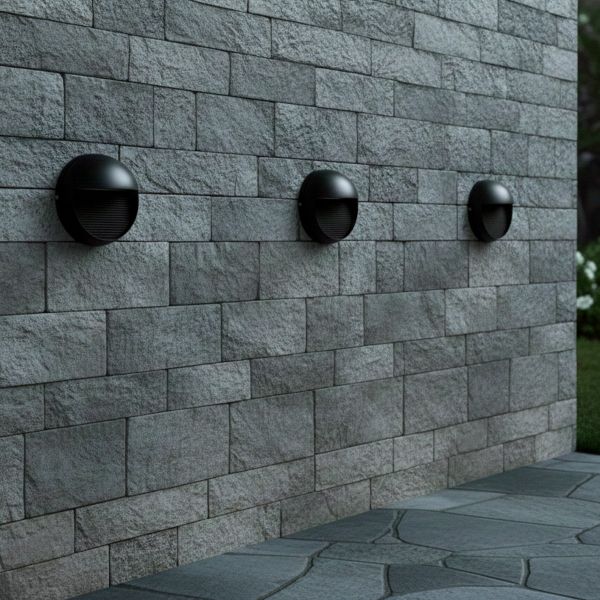 kelvo® STEPART KLV-101-0095 Μοντέρνο Φωτιστικό Σκαλοπατιού - Διαδρόμου LED 3W 375lm 45° AC 220-240V Αδιάβροχο IP65 Θερμό Λευκό 2700K - Lumileds SMD Chip & TÜV SÜD Driver - Μαύρο Ματ - Μ16 x Π8 x Υ16cm - 5 Χρόνια Εγγύηση