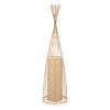 GLOBOSTAR® AZORES 01755 Boho Επιδαπέδιο Φωτιστικό με Ντουί 1 x E27 AC 220-240V IP20 - Μπεζ - Μ40 x Π40 x Υ150cm
