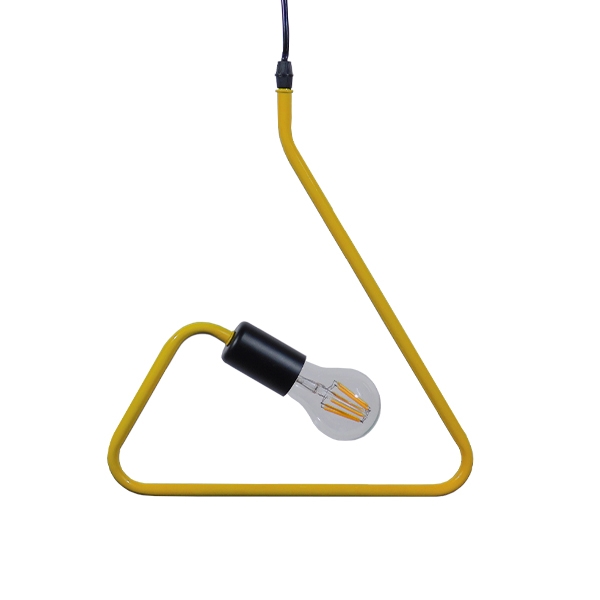 GLOBOSTAR® LIBBY 01097-1 Παιδικό Κρεμαστό Φωτιστικό Οροφής με Ντουί 1 x E27 AC 220-240V IP20 - Κίτρινο - Μ31 x Π31 x Υ16cm