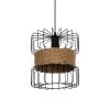 GLOBOSTAR® ORB 201-0096 Vintage Κρεμαστό Φωτιστικό Οροφής με Ντουί 1 x E27 AC 220-240V IP20 - Μαύρο & Μπεζ - Μ27 x Π27 x Υ31cm